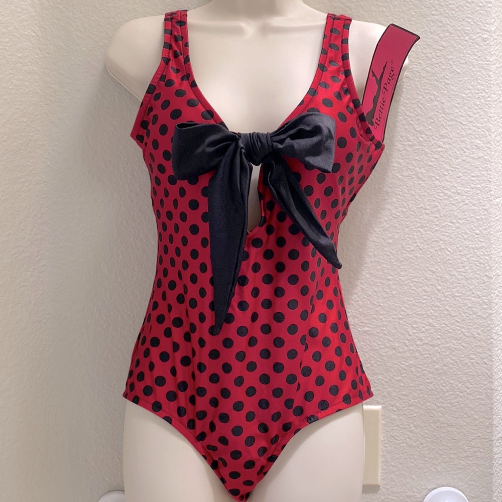 Bettie Page Vintage Inspired One Piece Swimsuit